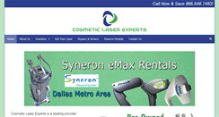 Desktop Screenshot of cosmeticlaserexperts.com