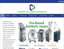 Tablet Screenshot of cosmeticlaserexperts.com